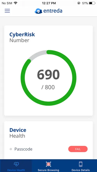 Zrzuty ekranu Entreda Mobile Compliance