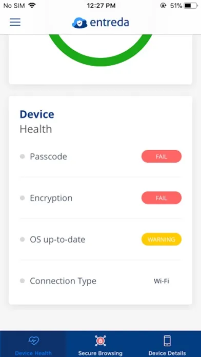 Zrzuty ekranu Entreda Mobile Compliance