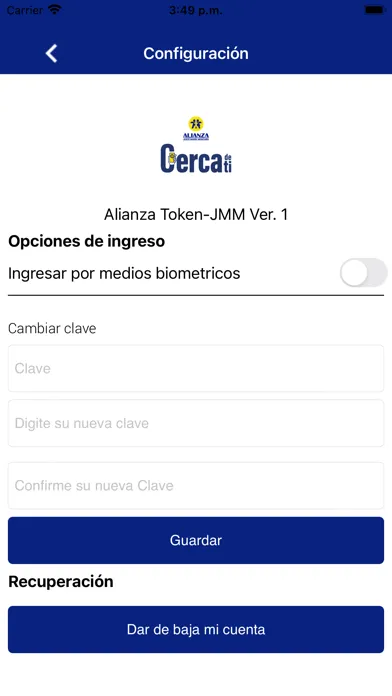 Capturas de pantalla de Alianza Token-JMM