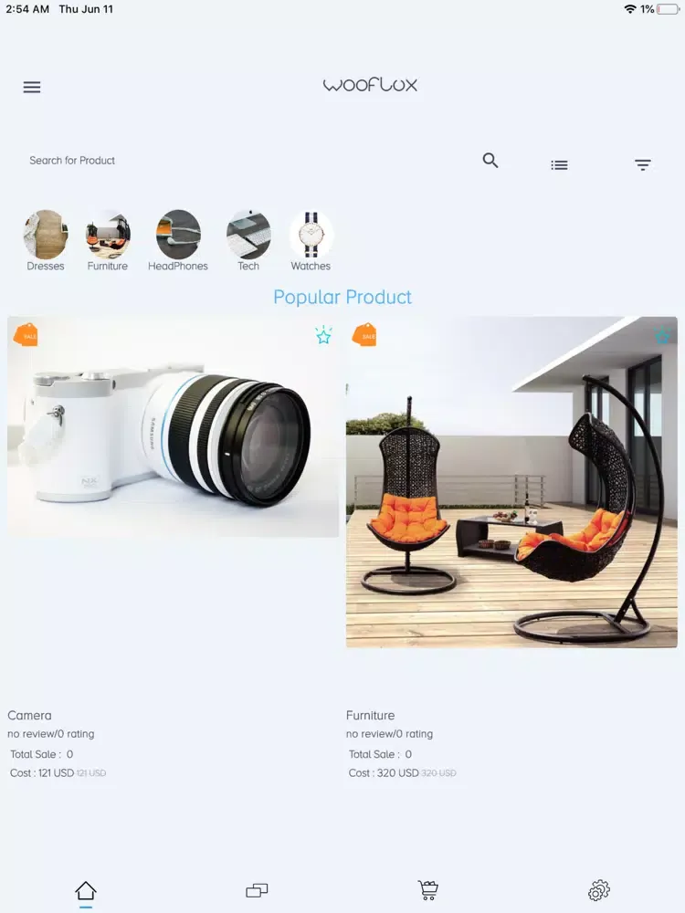 WooFlux Store iPad  سکرین شاٹس