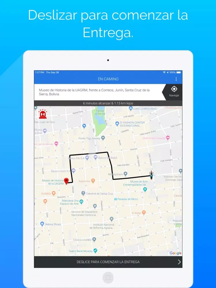 ภาพหน้าจอของ envíos – Conductor iPad 
