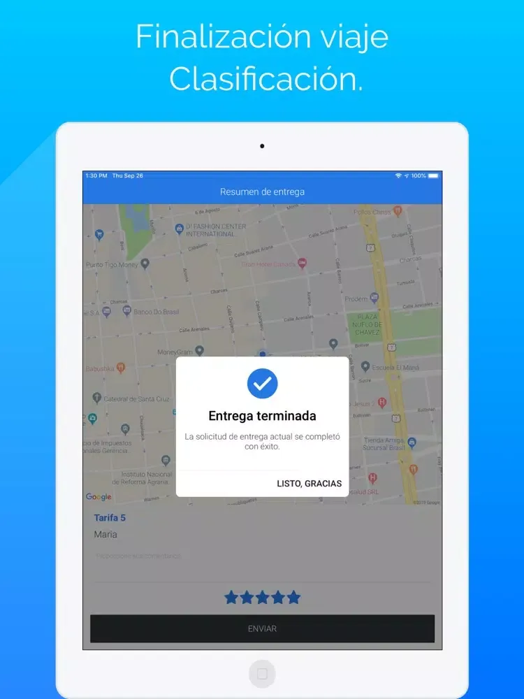 ภาพหน้าจอของ envíos – Conductor iPad 