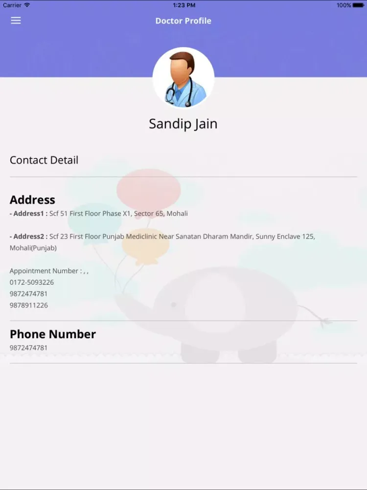 Screenshot di The Children Clinic iPad 