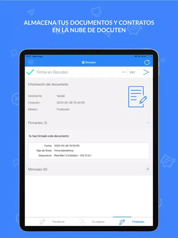 Docuten: Firma electrónica iPad  स्क्रीनशॉट