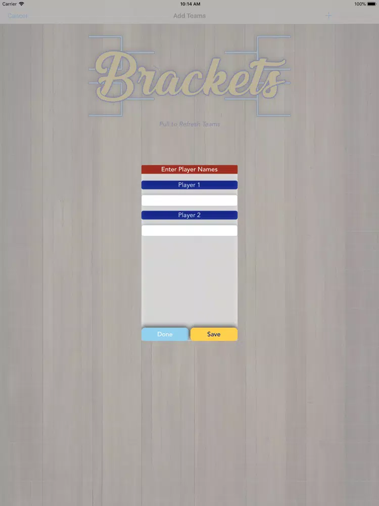 Brackets - For Game Night iPad  স্ক্রিনশট