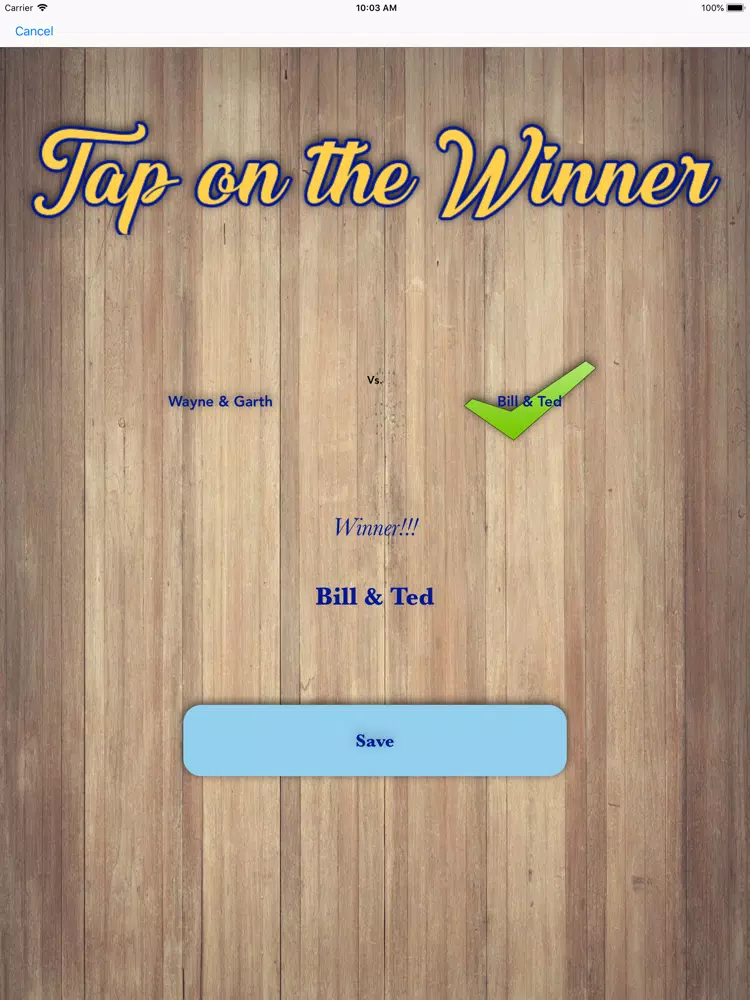 Brackets - For Game Night iPad  স্ক্রিনশট