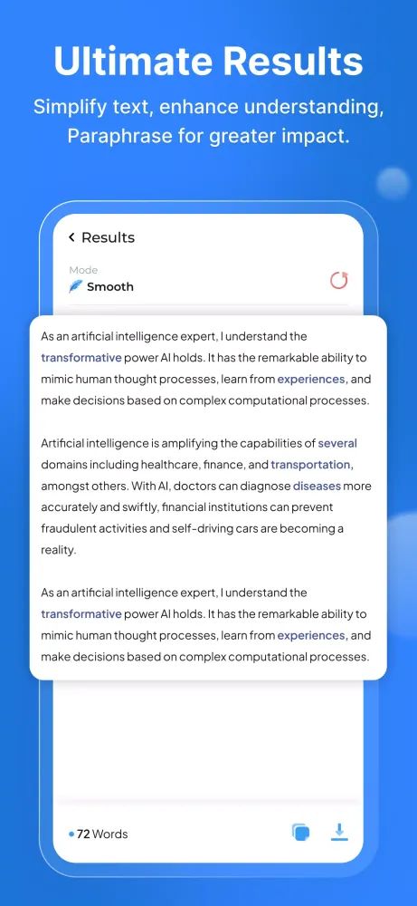 Captures d'écran de Paraphrase Tool