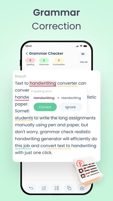 Capturas de tela do Grammar Check  Ai