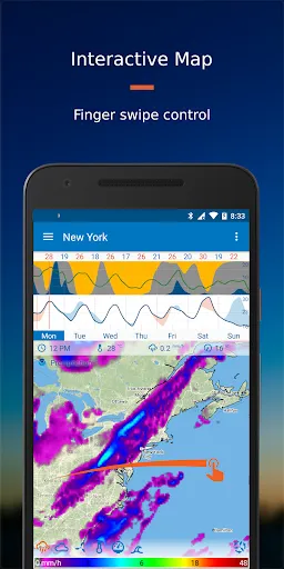 Tangkapan skrin Flowx: Weather Map Forecast
