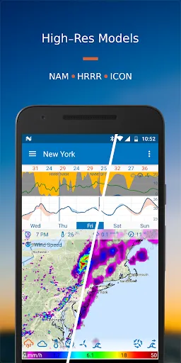 Tangkapan skrin Flowx: Weather Map Forecast