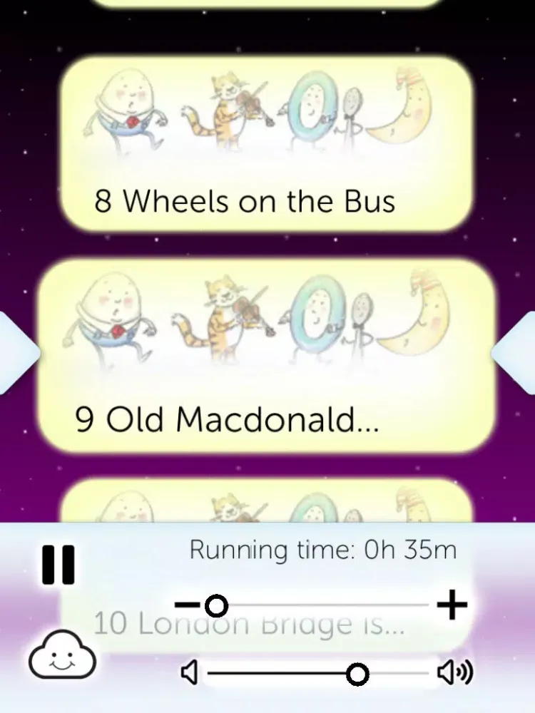 Capturas de tela do Baby White Noise generator + Nursery Rhymes music iPad 