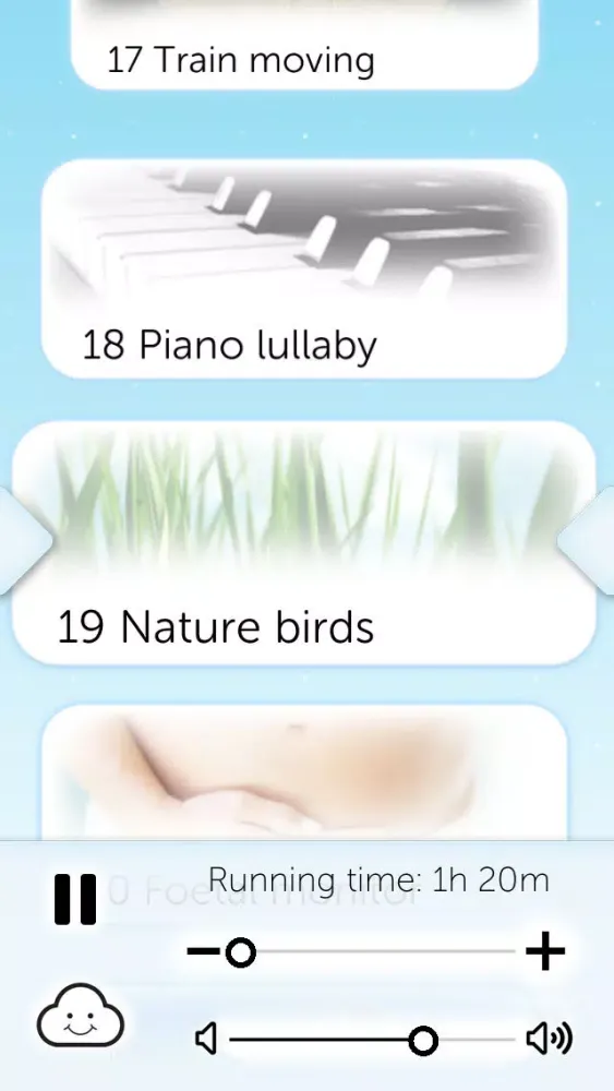 Capturas de tela do Baby White Noise generator + Nursery Rhymes music