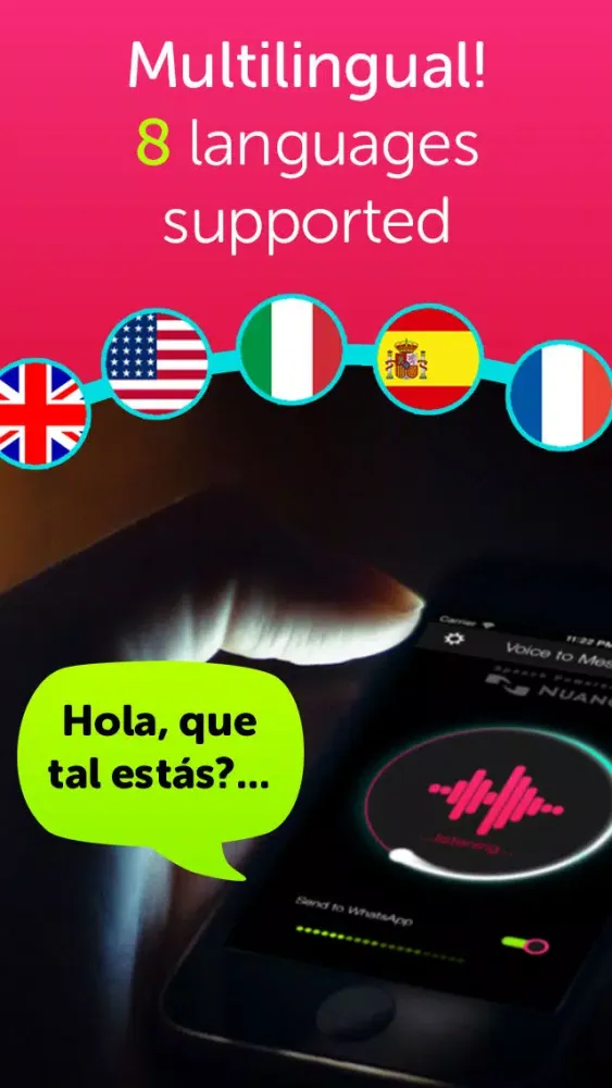 Hands-free Simple Messaging - Voice to Text Messages or WhatsApp स्क्रीनशॉट