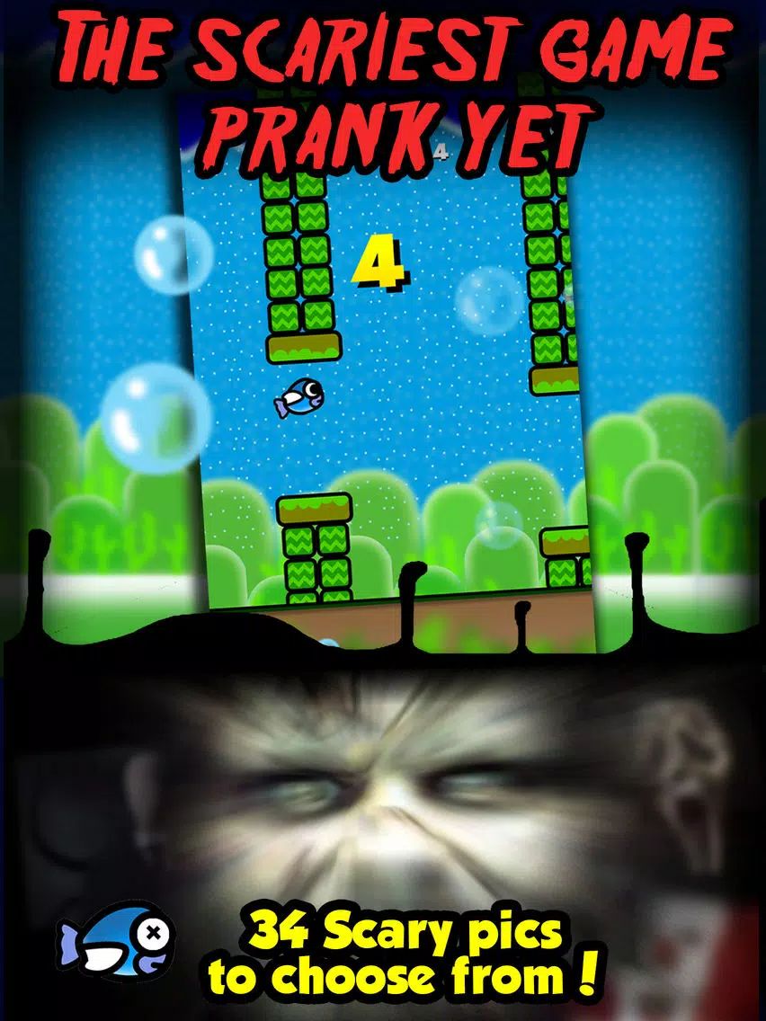 Scary Fish - Flappy Game Prank iPad 应用截图