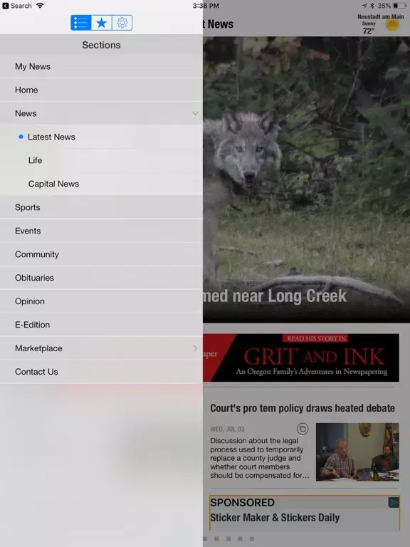 Blue Mountain Eagle News iPad 应用截图