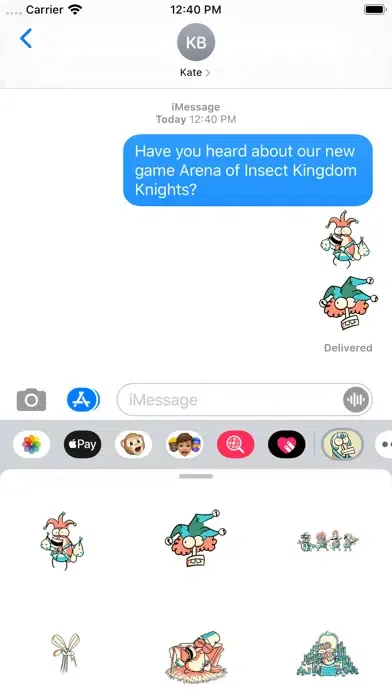 Insect Kingdom Knight Stickers应用截图