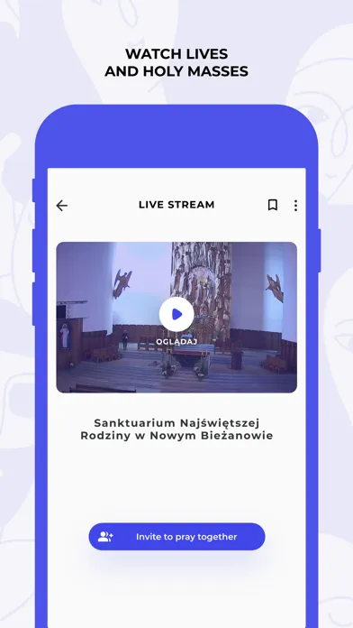 Capturas de tela do Prayer Book - Livestreams
