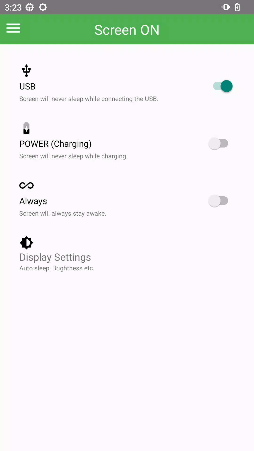 Screen ON (Stay awake) Screenshots