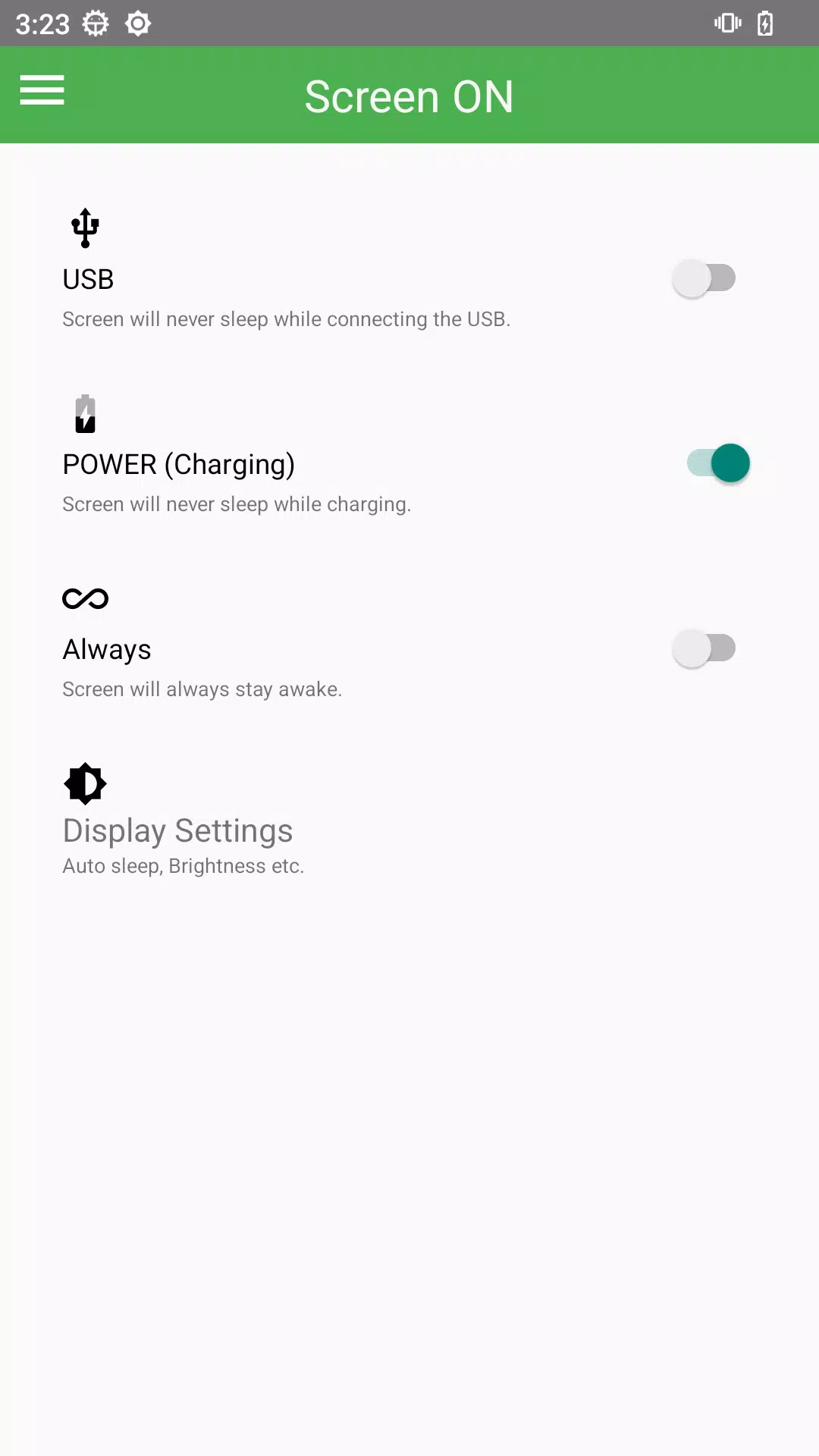 Screen ON (Stay awake) Screenshots
