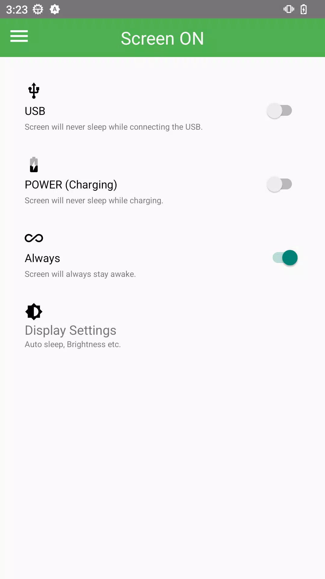 Screen ON (Stay awake) Screenshots
