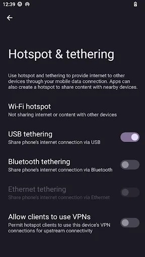 Quick USB Tethering Wifi سکرین شاٹس