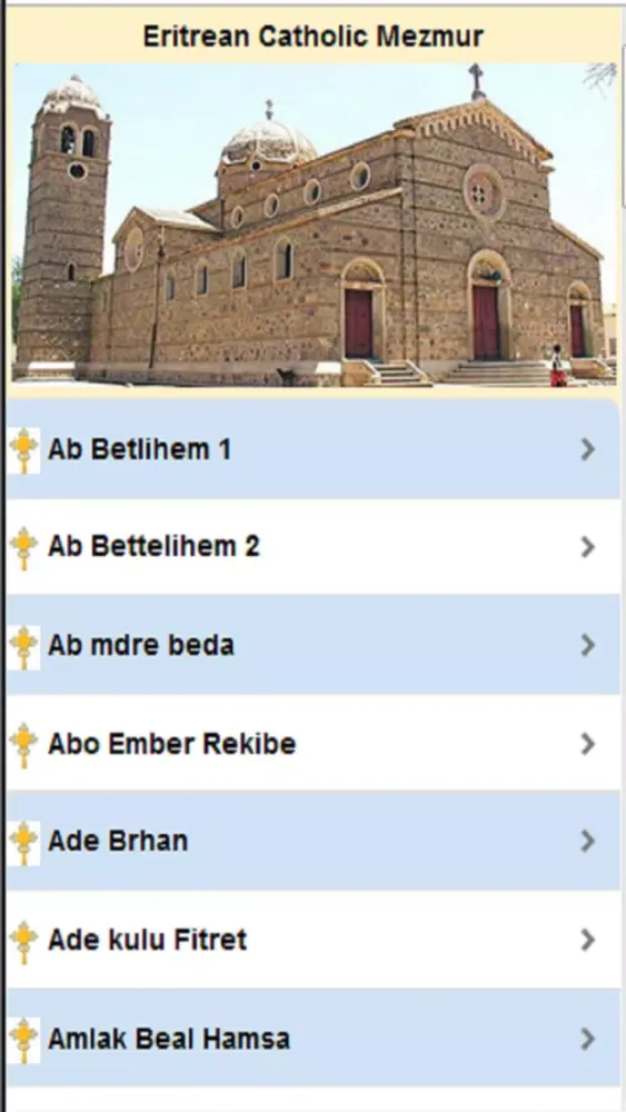 Capturas de tela do Eritrean Catholic Mezmur Songs and Music