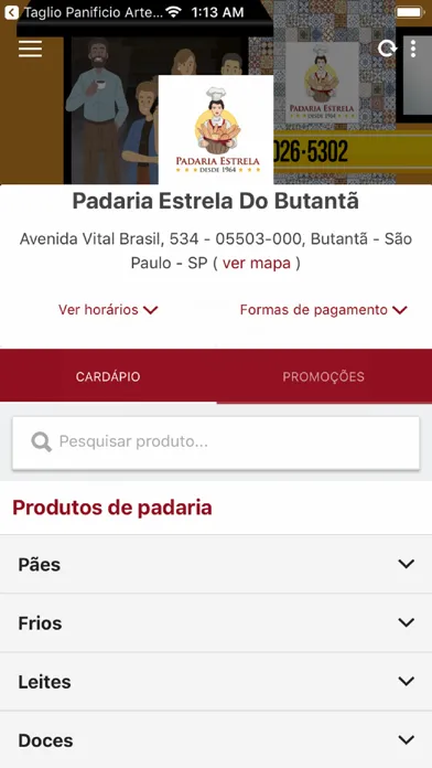 Captures d'écran de Padaria Estrela do Butantã