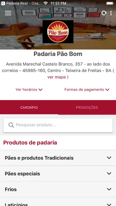 Captures d'écran de Padaria Pão Bom