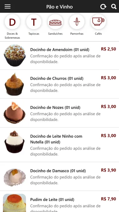 Capturas de pantalla de Padaria Pão e Vinho