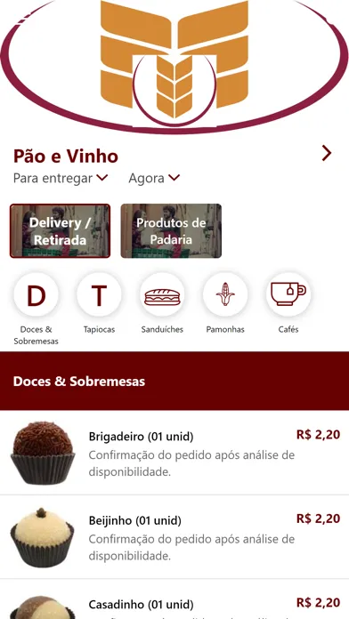 Capturas de pantalla de Padaria Pão e Vinho