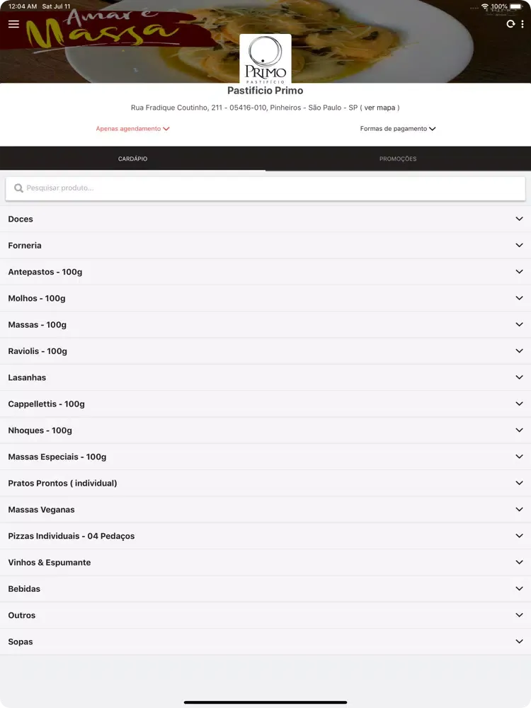 Capturas de pantalla de Pastifício Primo SP iPad 