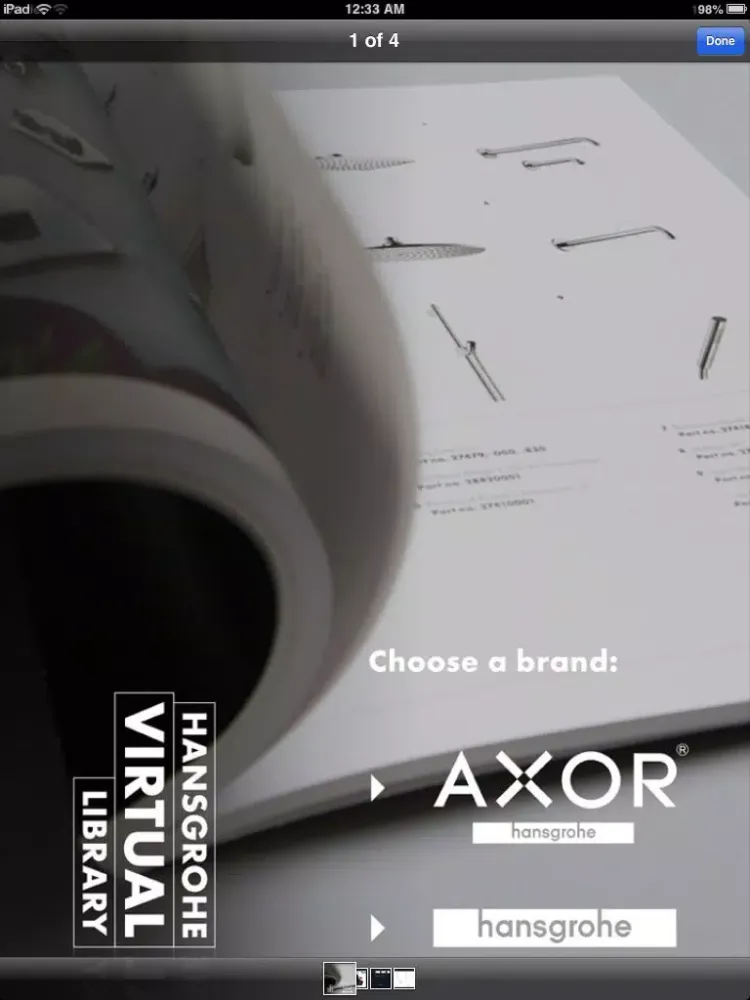 Hansgrohe USA Virtual Library App iPad  Screenshots