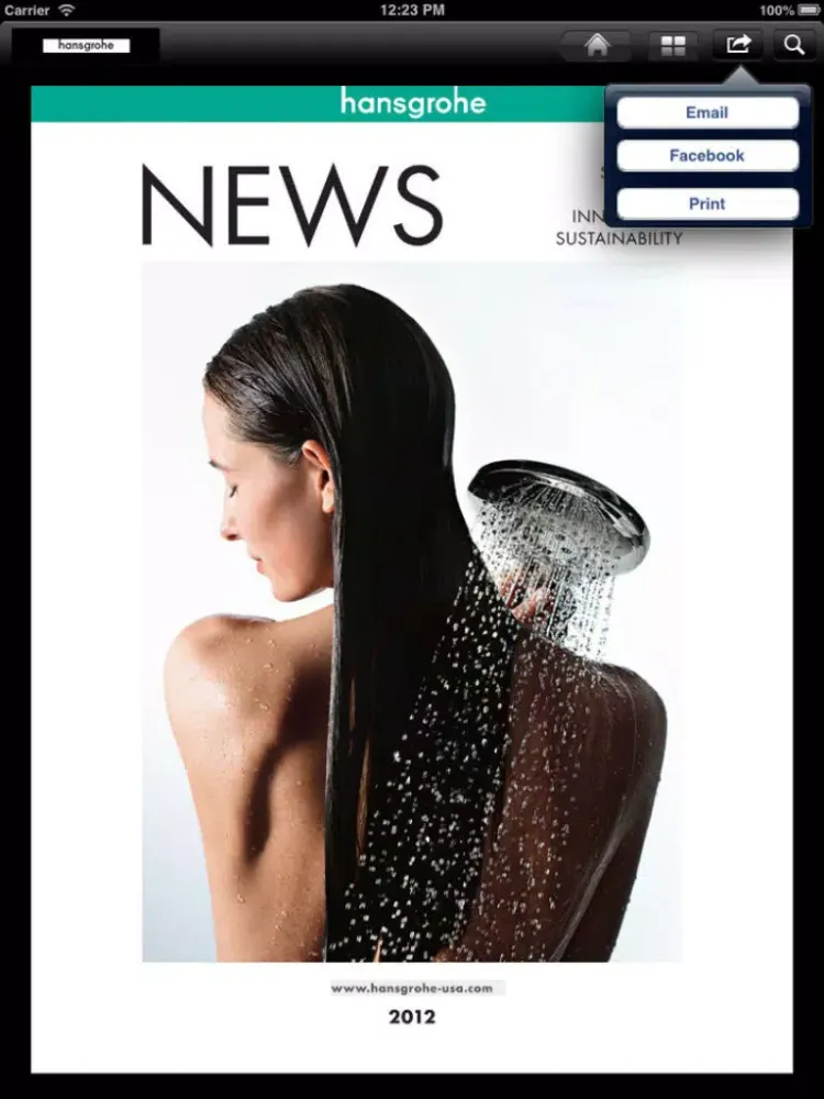 Hansgrohe USA Virtual Library App iPad  Screenshots