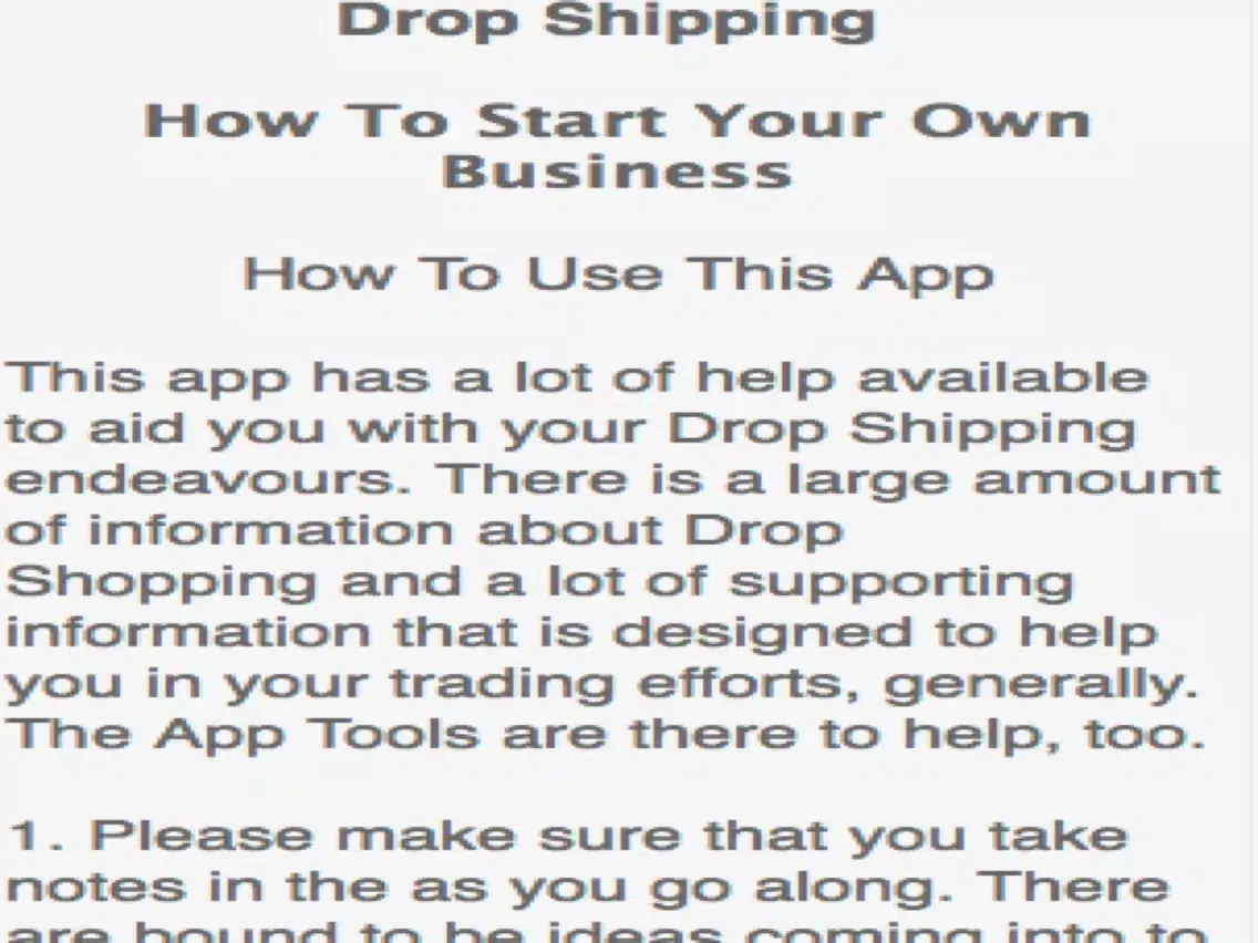 Drop Shipping - How To Start Your Own Business iPad  স্ক্রিনশট