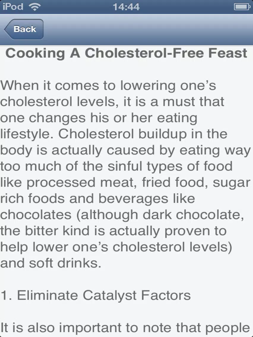 Tangkapan skrin How to Lower Cholesterol and LDL iPad 