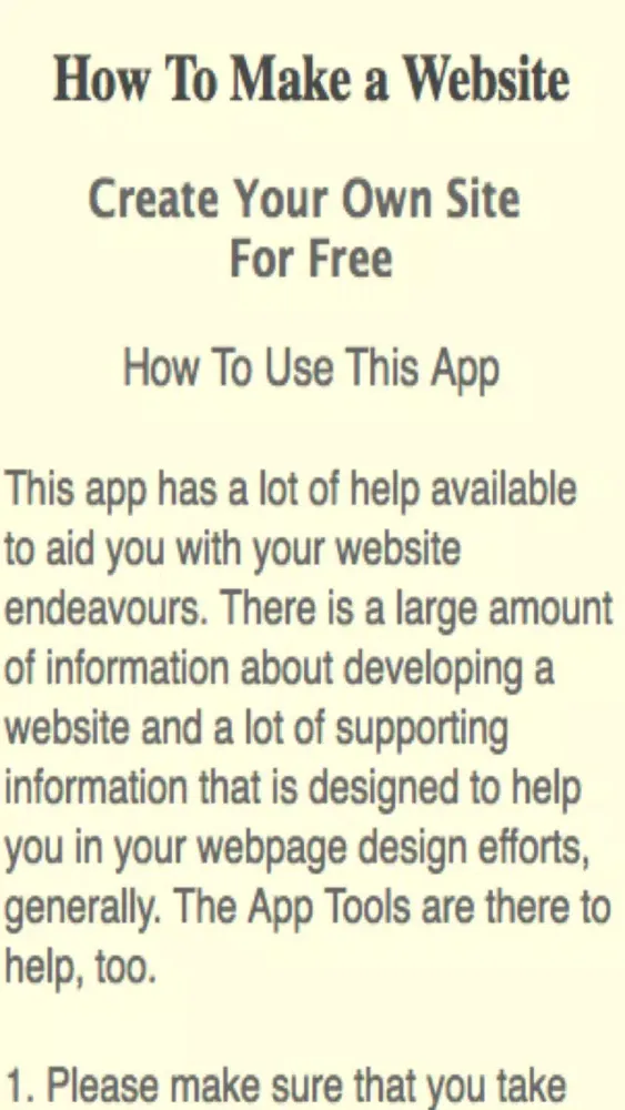 How To Make a Website - Create Your Own Site应用截图