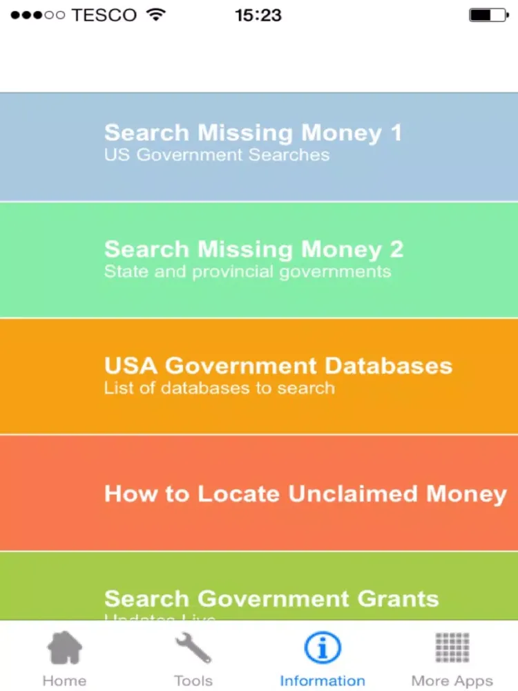 Unclaimed Money Find Lost Funds Government Grants iPad  Screenshots