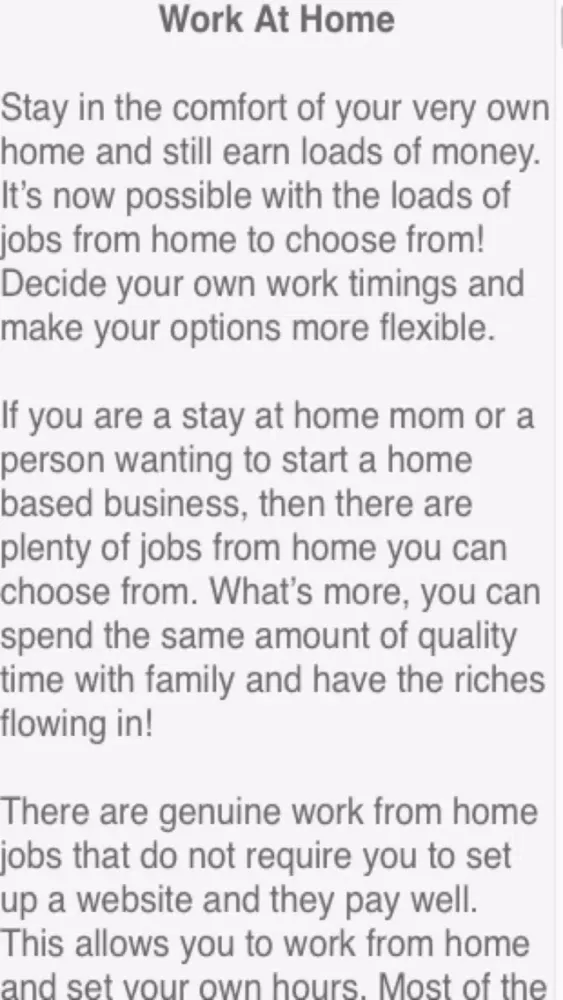 Work From Home Jobs: Working At A Time To Suit You سکرین شاٹس