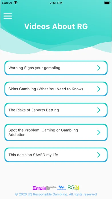 Zrzuty ekranu Gamble Responsibly America