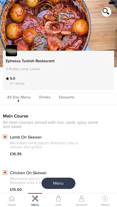 Ephesus Turkish Restaurant应用截图