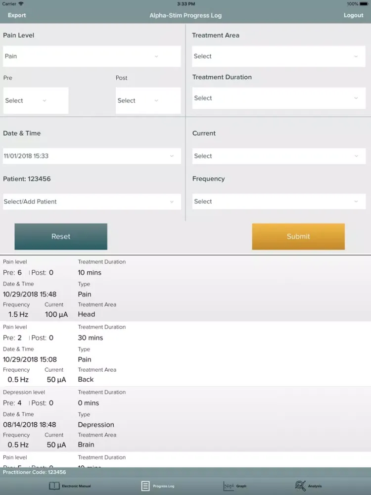 Alpha-Stim iPad  سکرین شاٹس