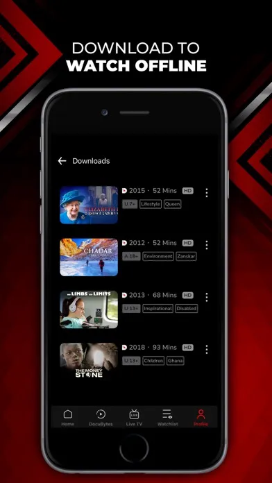 Zrzuty ekranu DocuBay - Watch Documentaries