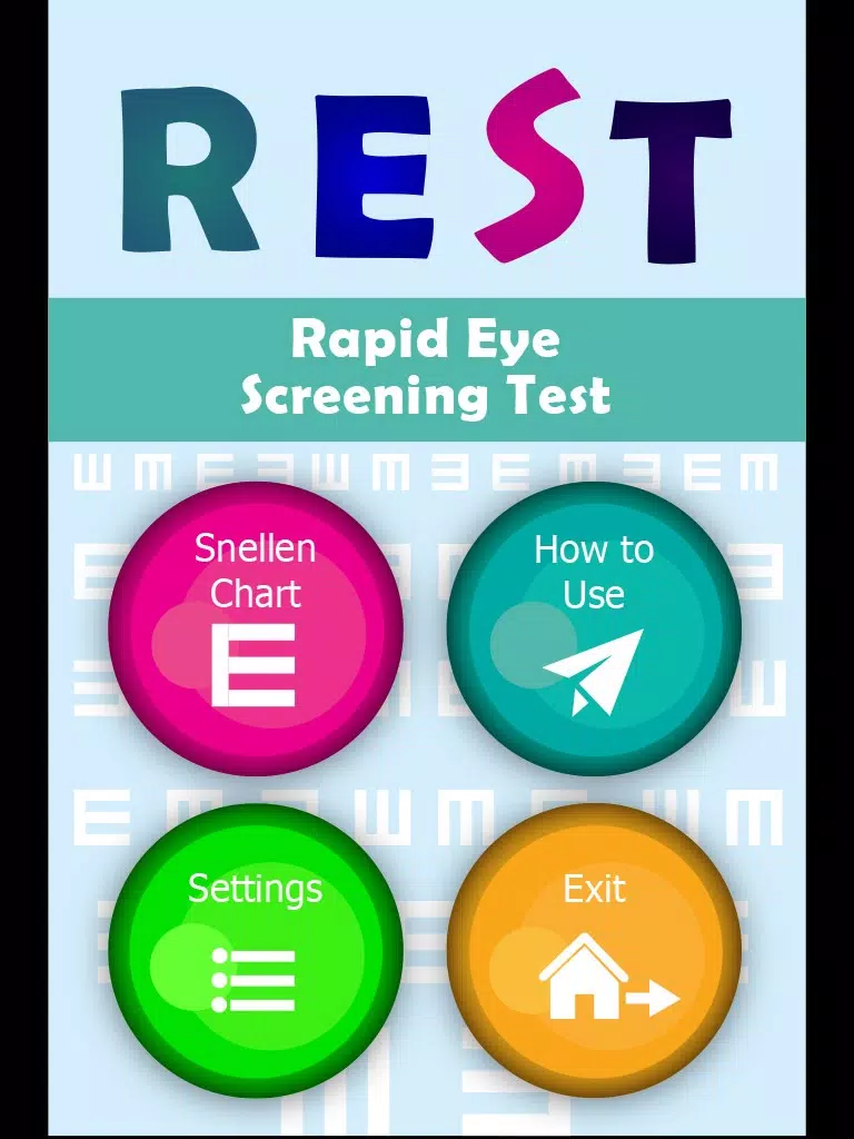 REST Rapid Eye Screening Test iPad  Screenshots