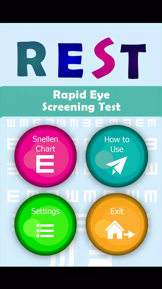 REST Rapid Eye Screening Test Screenshots
