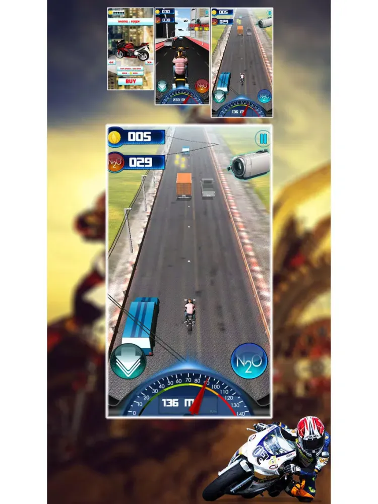 Traffic Moto Road Highway Riders - Road Racer iPad  Screenshots