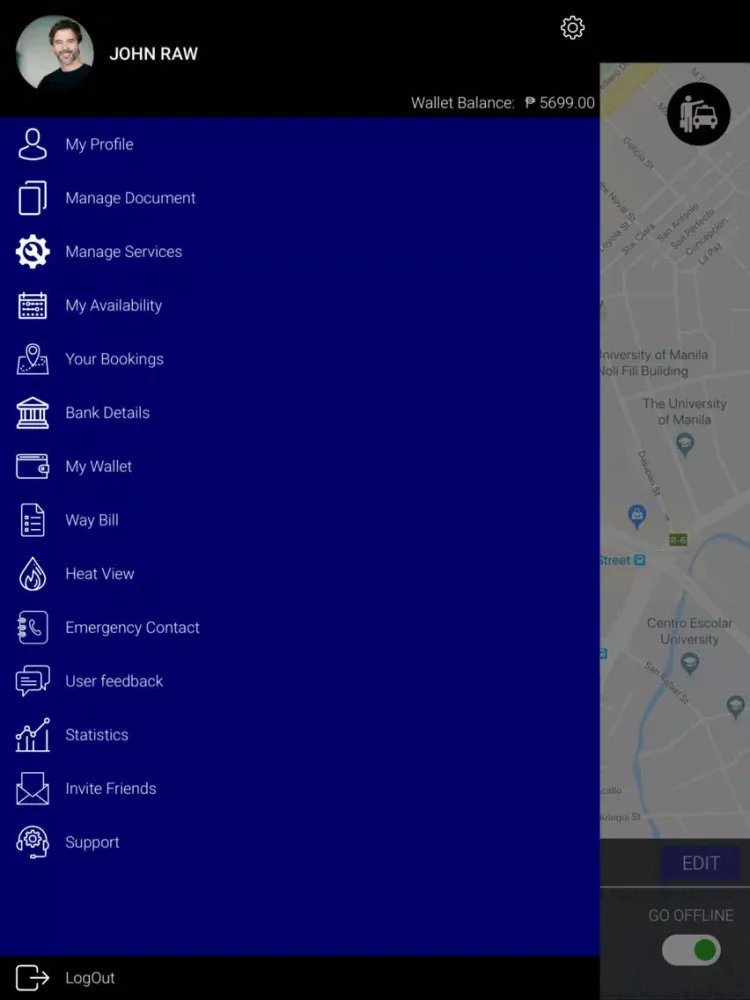 Capturas de pantalla de ePickMeUp Provider iPad 