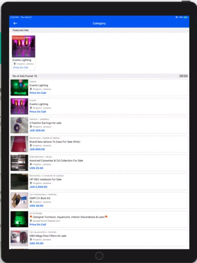 Capturas de tela do EpicLinx - #1 Classified Ads iPad 