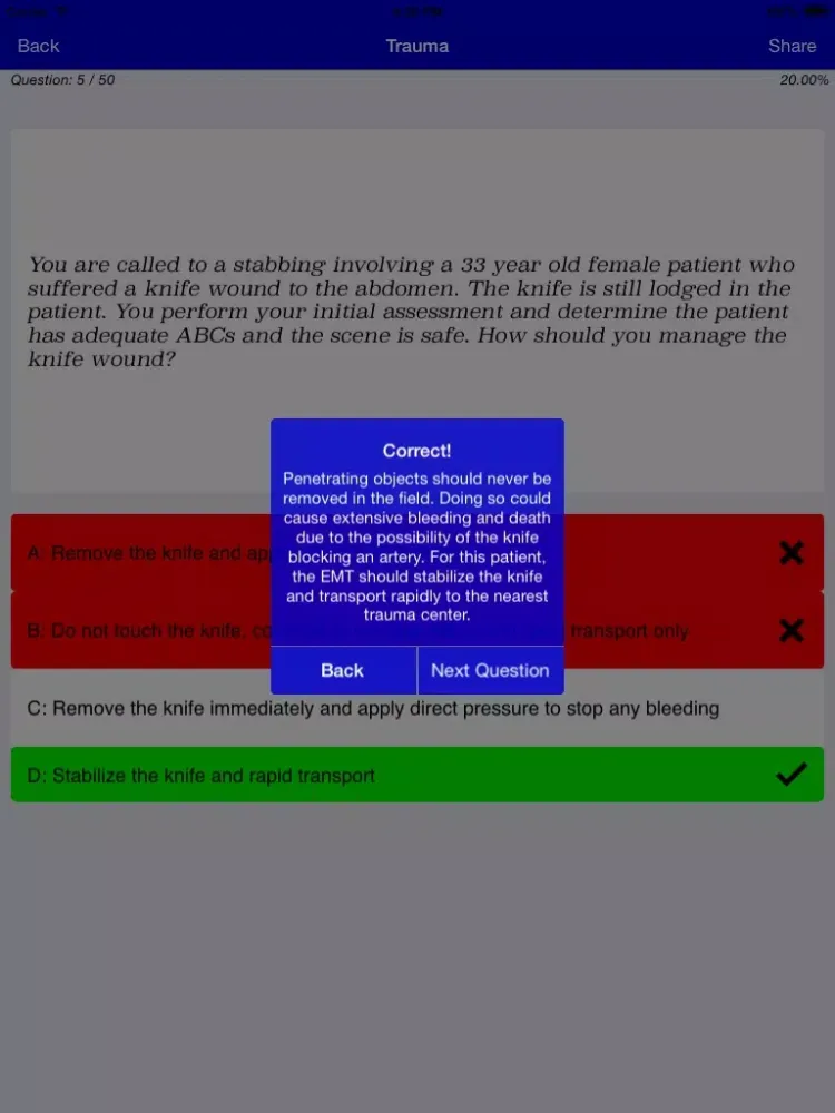 EMT Study iPad  Screenshots