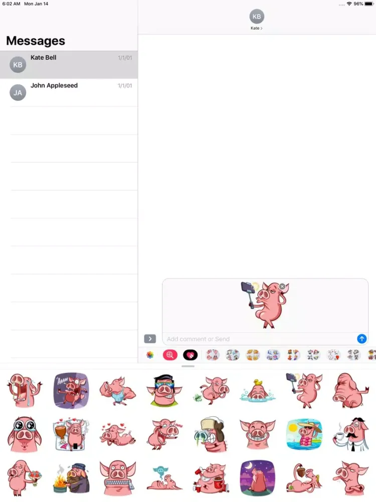 ภาพหน้าจอของ Epic Pig Emojis iPad 