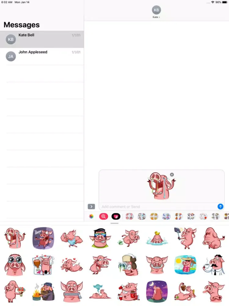 ภาพหน้าจอของ Epic Pig Emojis iPad 
